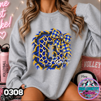 0308 FAUX RIPPED DENIM MASCOT SWEATER