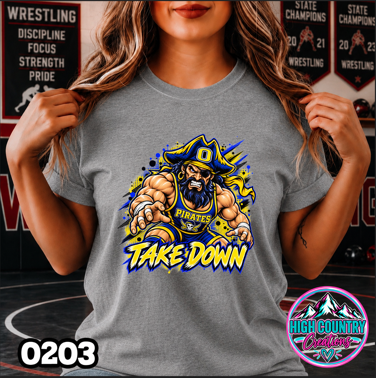 0203 TAKEDOWN AI Wrestling Mascot