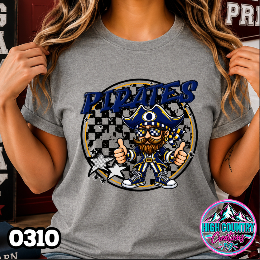 0310 Checkered Kids Mascot Tee