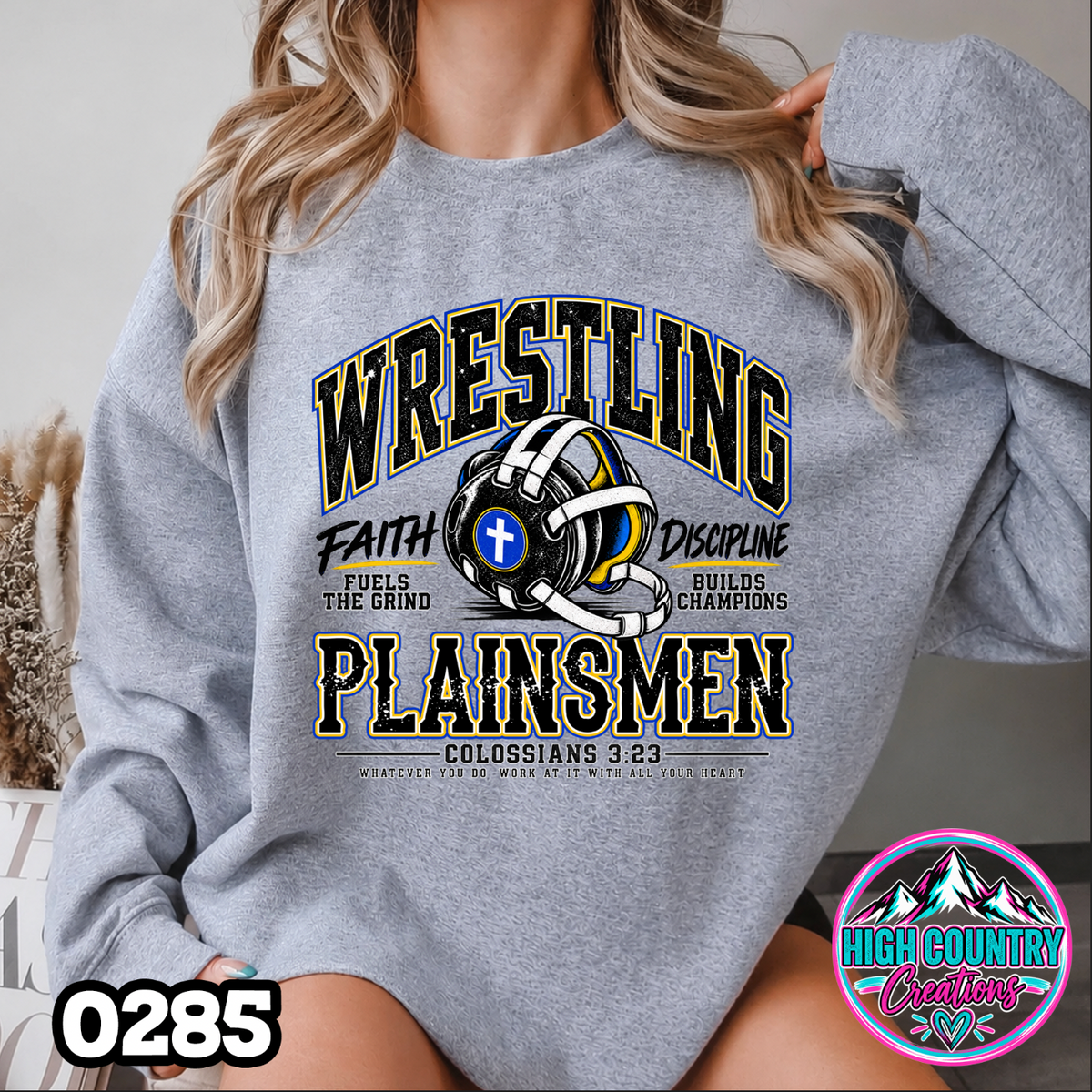 0285 Mascot Wrestling Faith Sweater