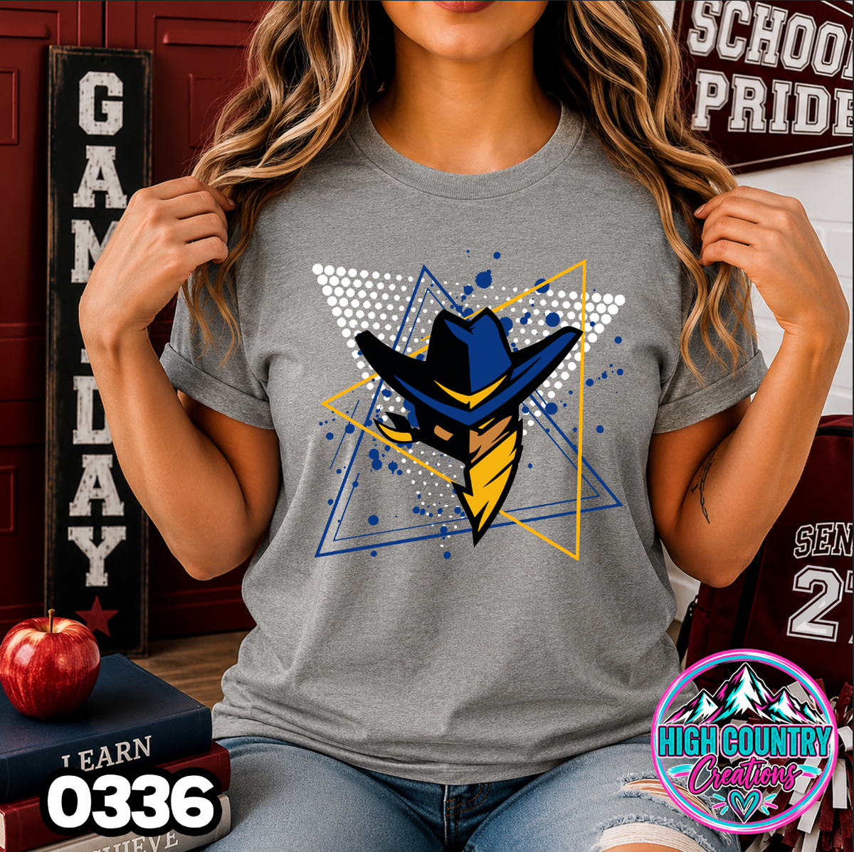 0336 Retro Triangle Mascot Tee