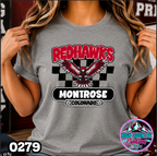 0279 Vintage Checkers Varsity Crew TEE