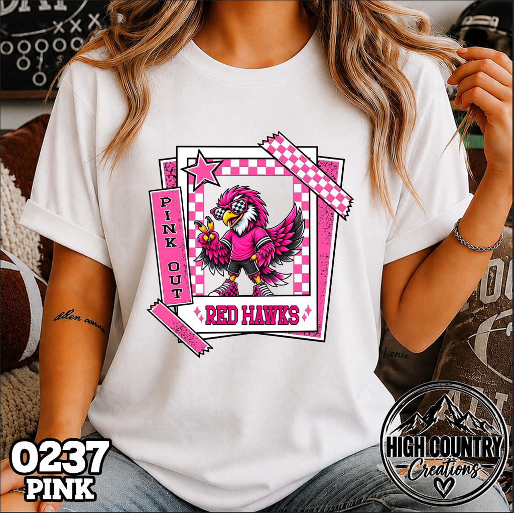 0237 Pink Out Framed Mascot