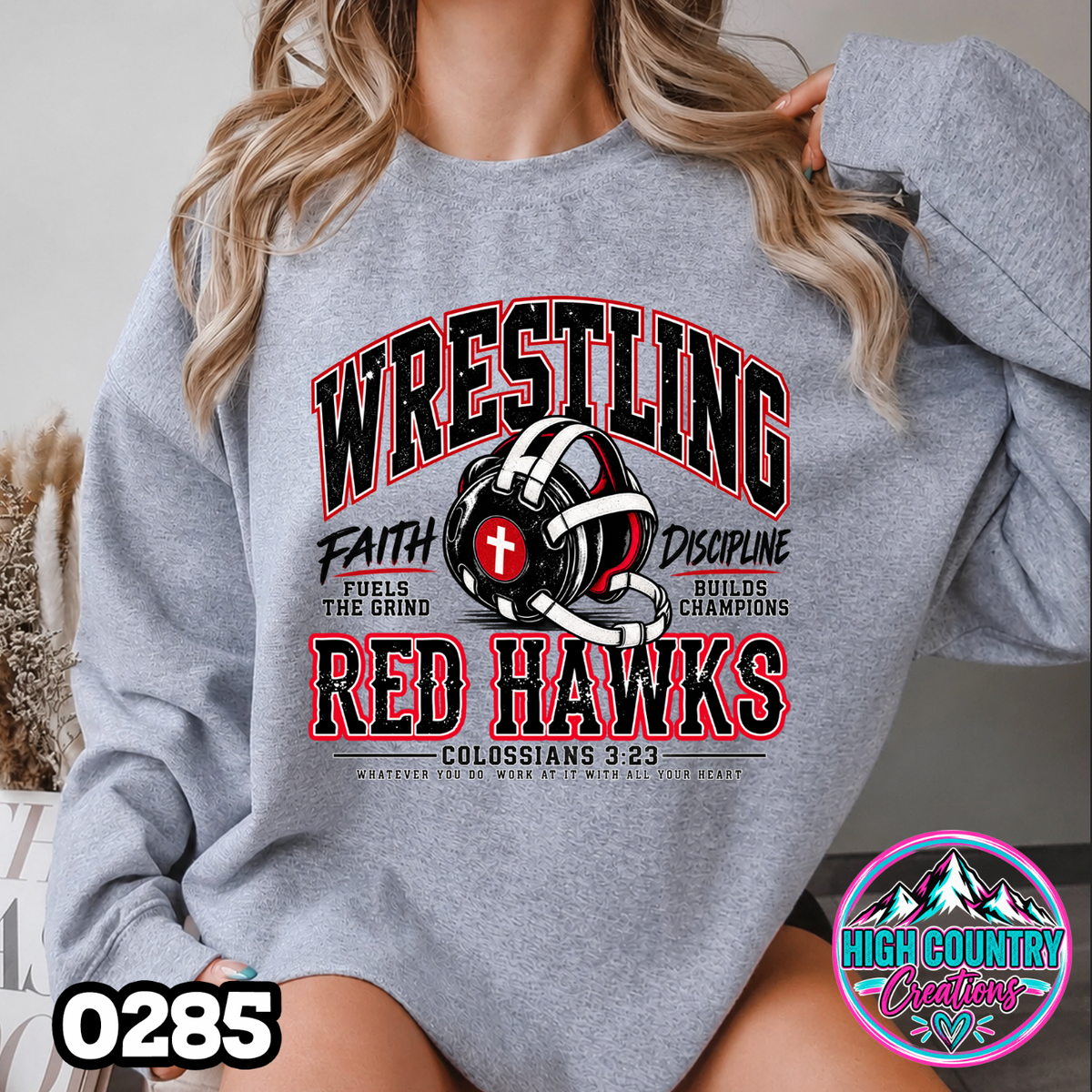 0285 Mascot Wrestling Faith Sweater