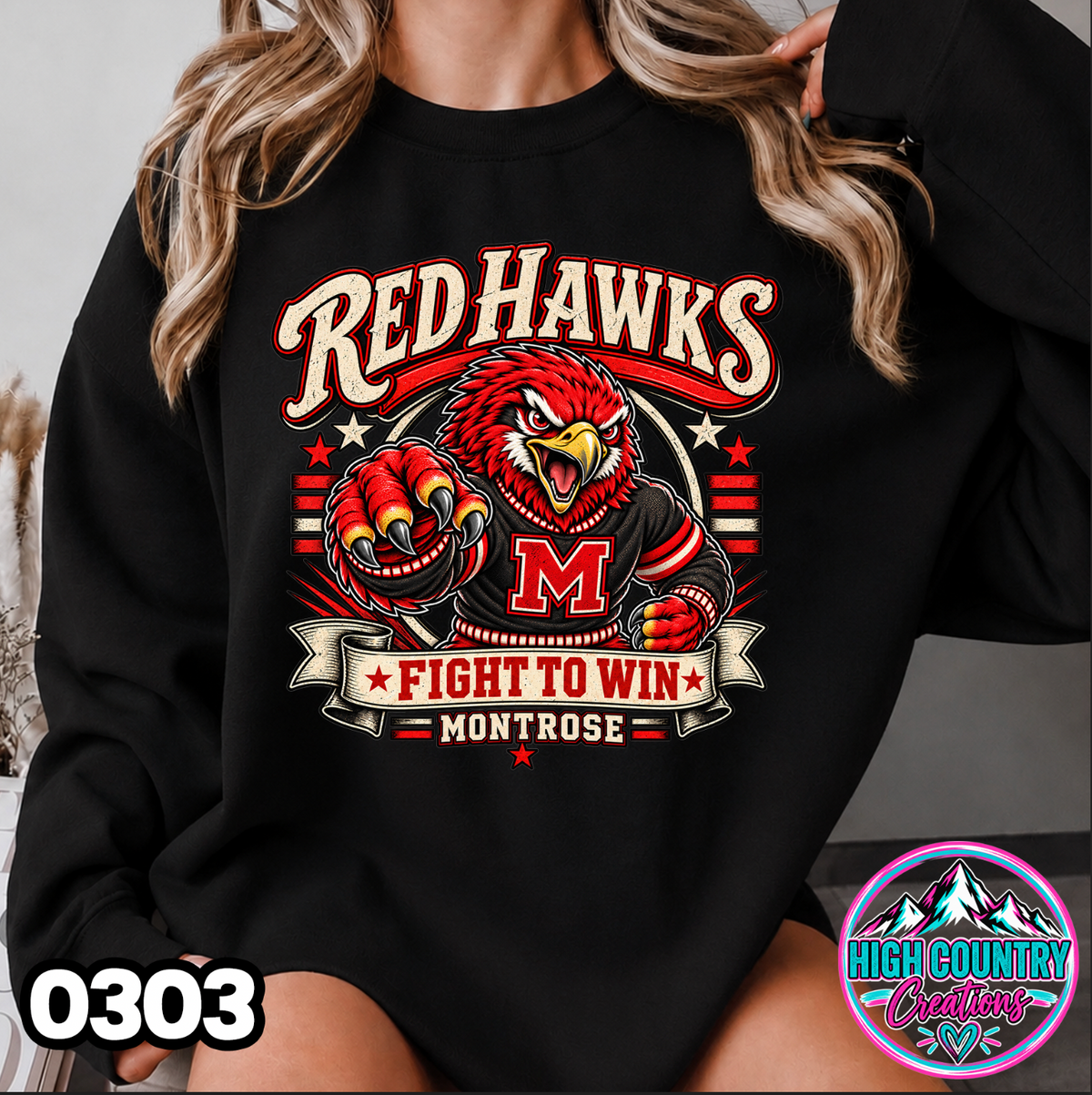 0303 FIGHT TO WIN MASCOT SWEATER