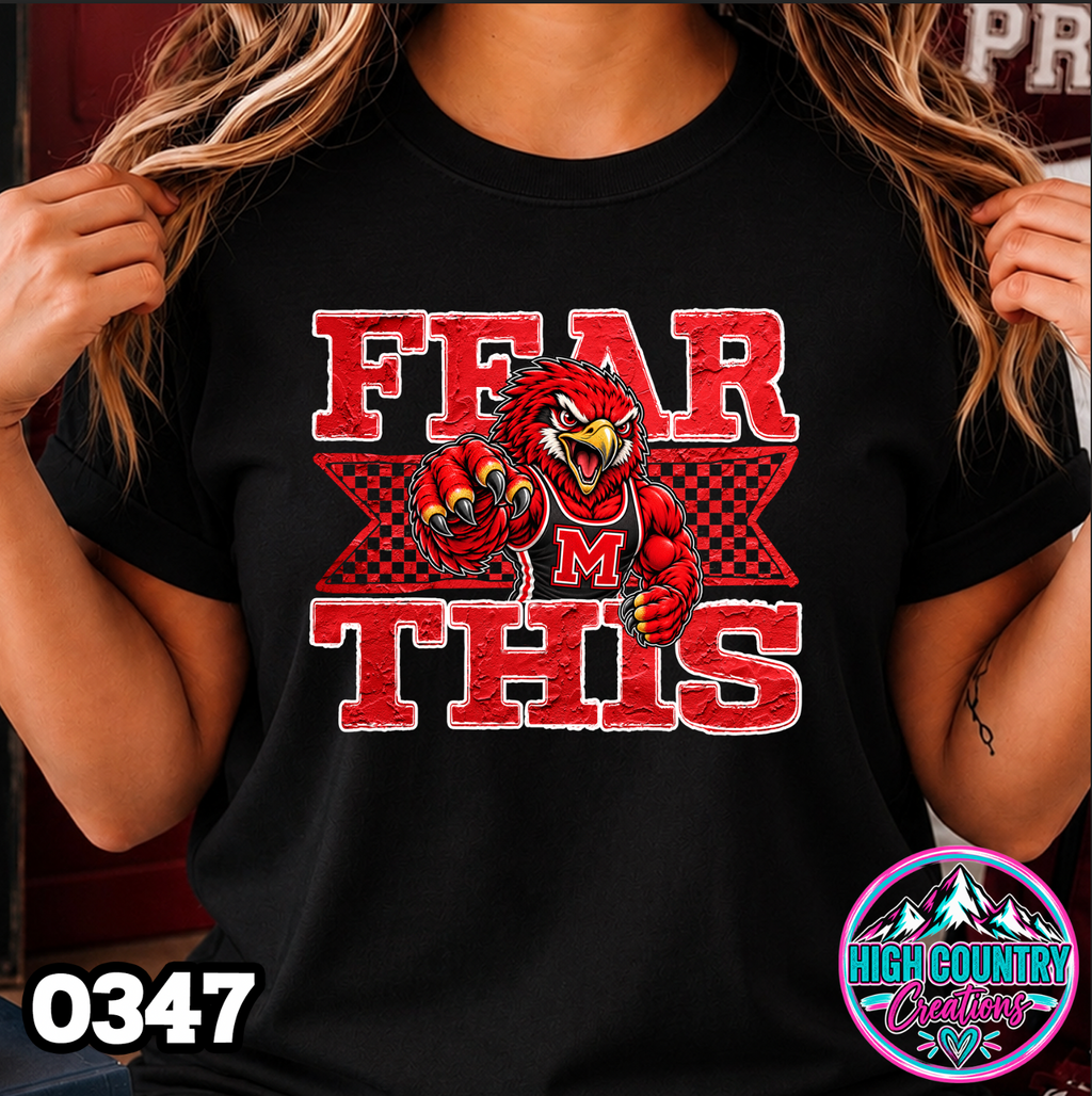 0347 FEAR THIS Wrestling Tee