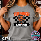 0279 Vintage Checkers Varsity Crew TEE