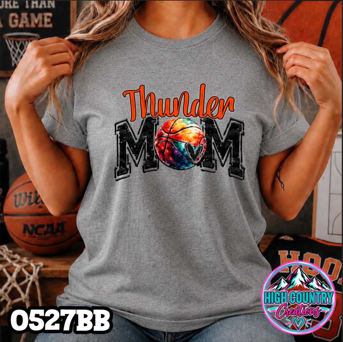 0527bb Basketball Mom School Spirit Tee