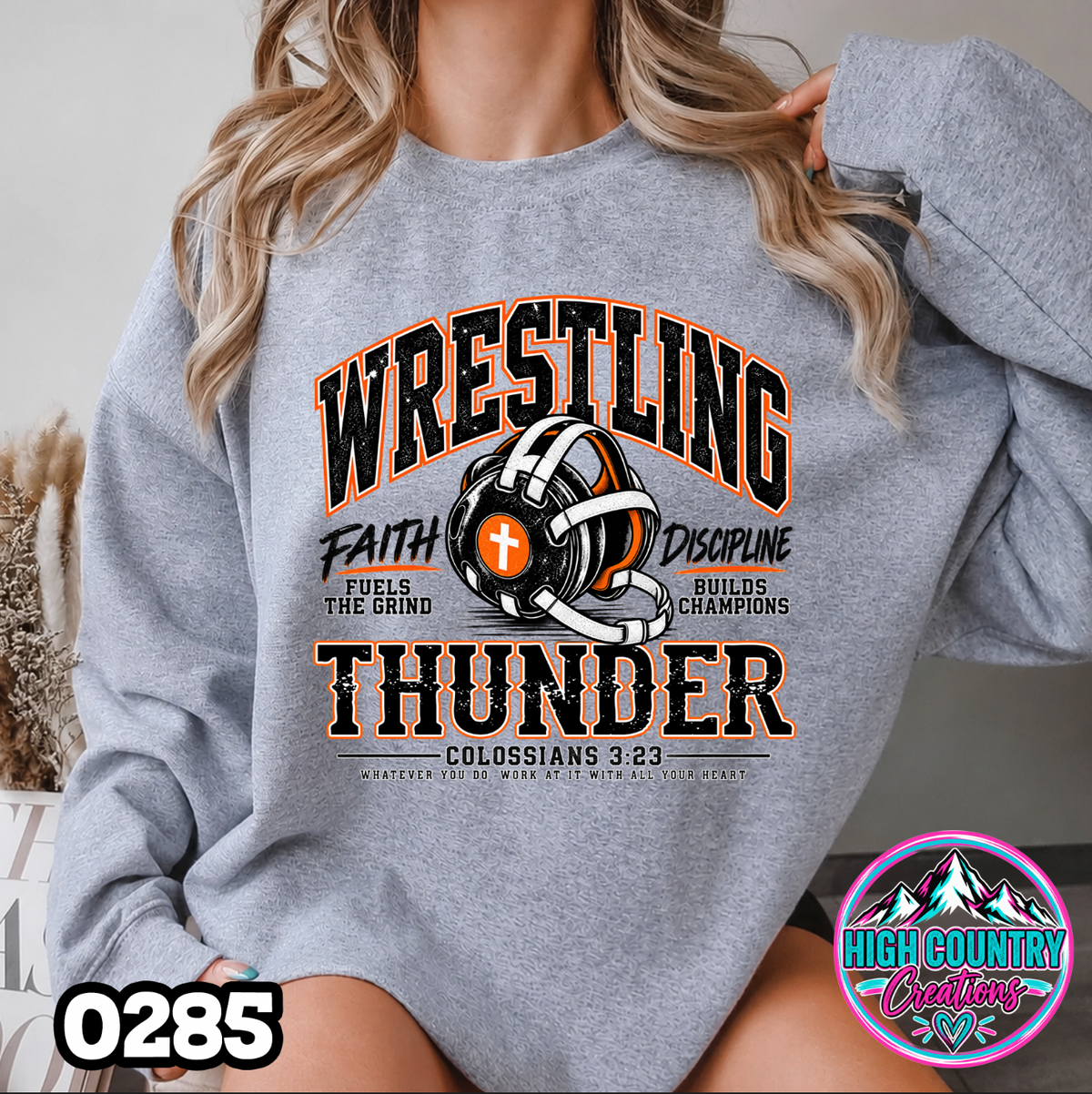 0285 Mascot Wrestling Faith Sweater