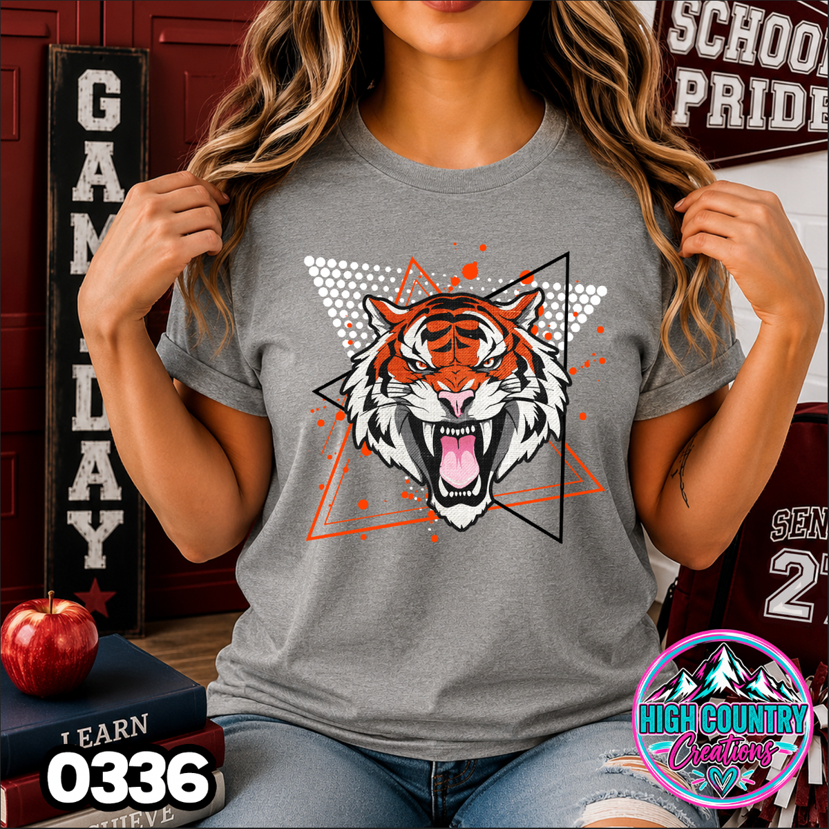 0336 Retro Triangle Mascot Tee