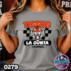 0279 Vintage Checkers Varsity Crew TEE