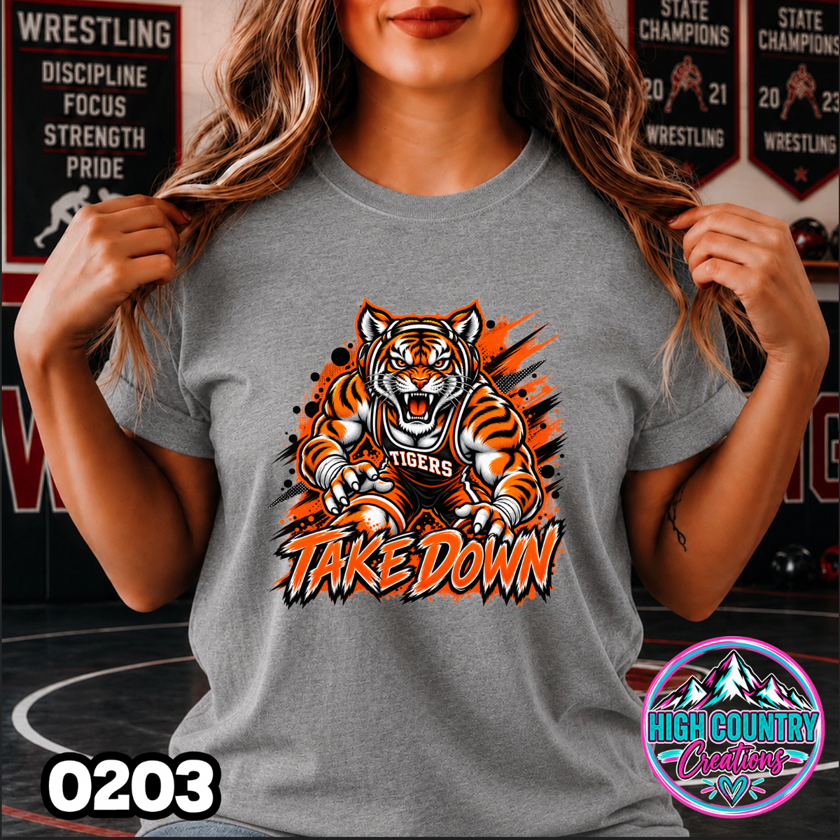 0203 TAKEDOWN AI Wrestling Mascot