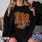 0308 FAUX RIPPED DENIM MASCOT SWEATER