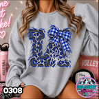 0308 FAUX RIPPED DENIM MASCOT SWEATER