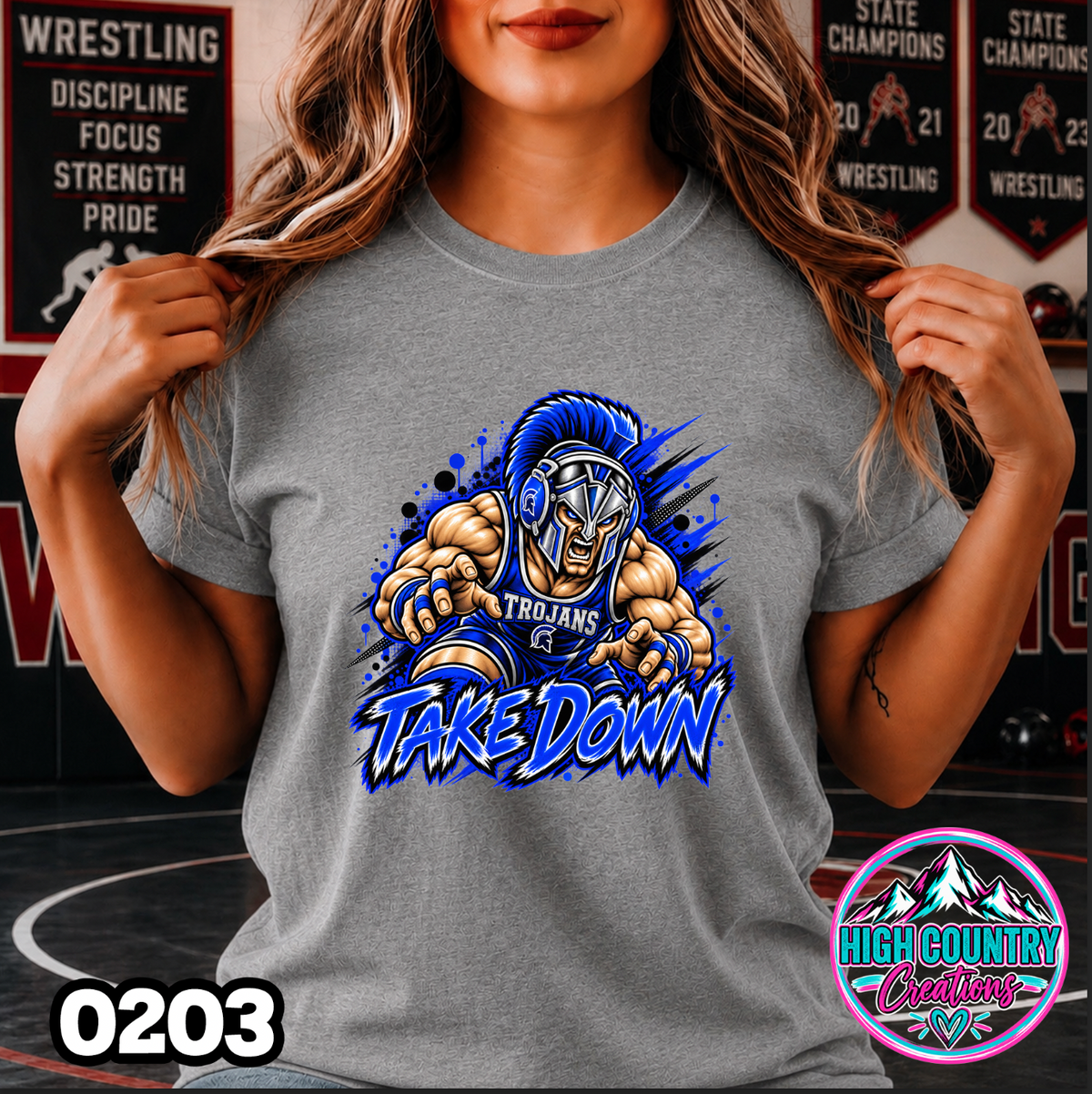 0203 TAKEDOWN AI Wrestling Mascot