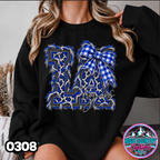 0308 FAUX RIPPED DENIM MASCOT SWEATER