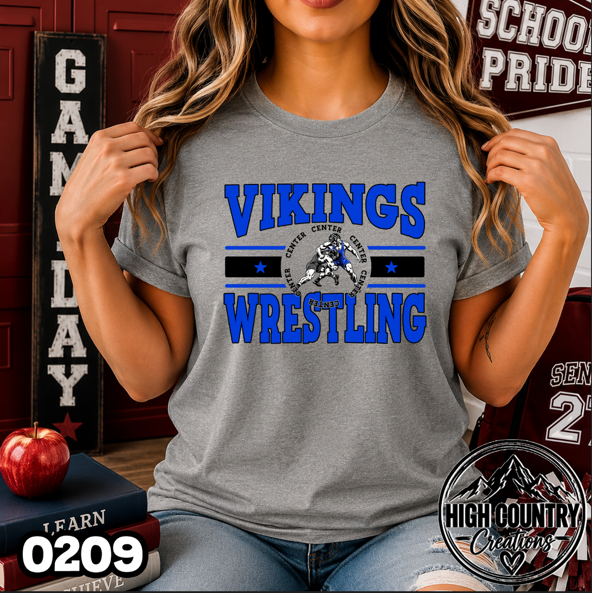 0209 Retro Varsity Wrestling Pride Tee