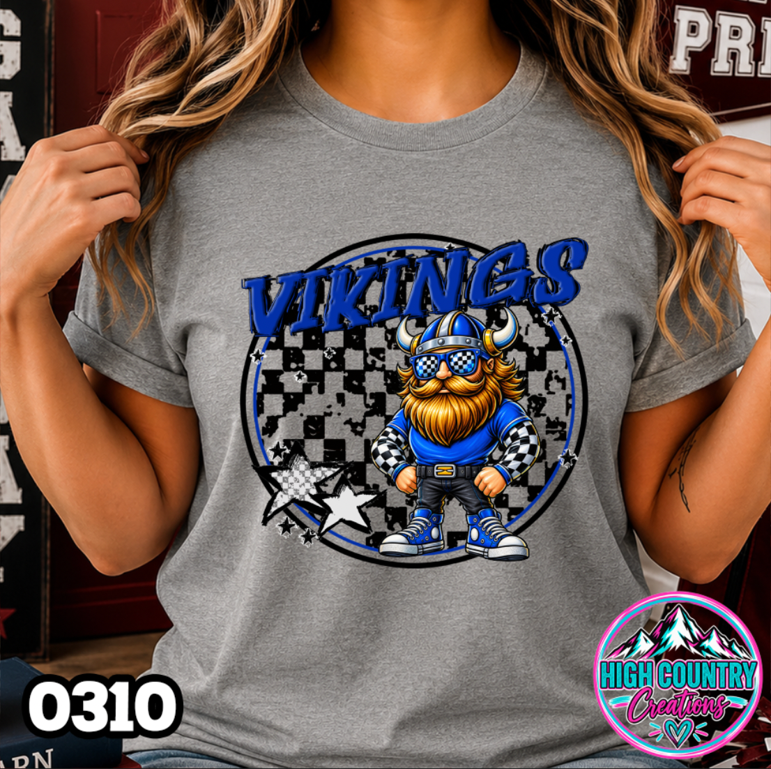 0310 Checkered Kids Mascot Tee