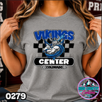 0279 Vintage Checkers Varsity Crew TEE