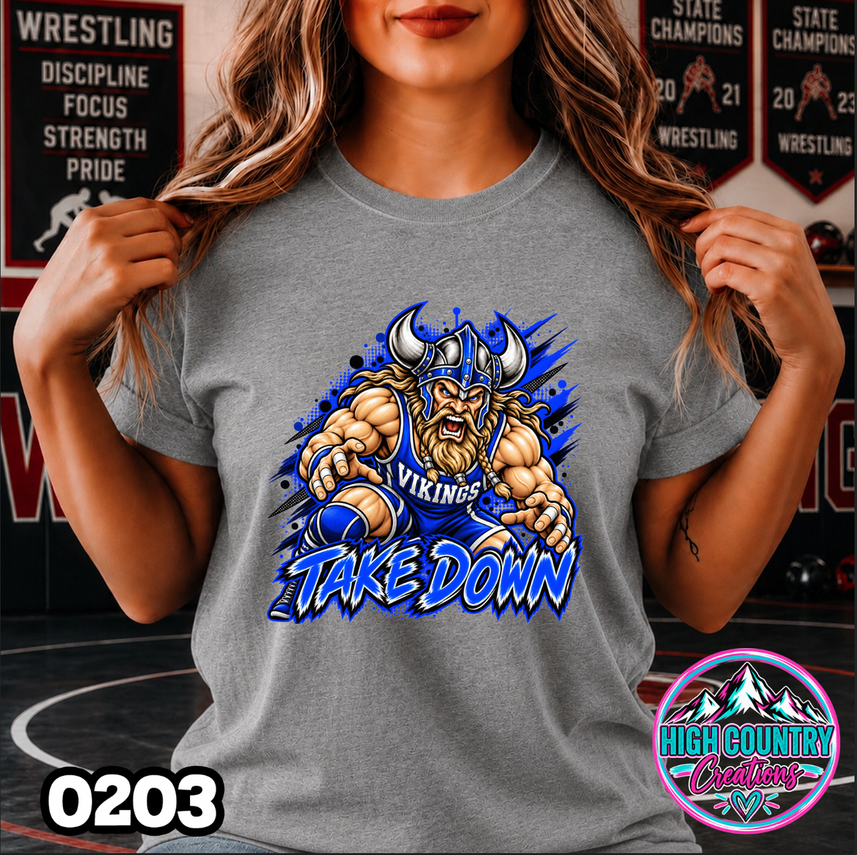 0203 TAKEDOWN AI Wrestling Mascot