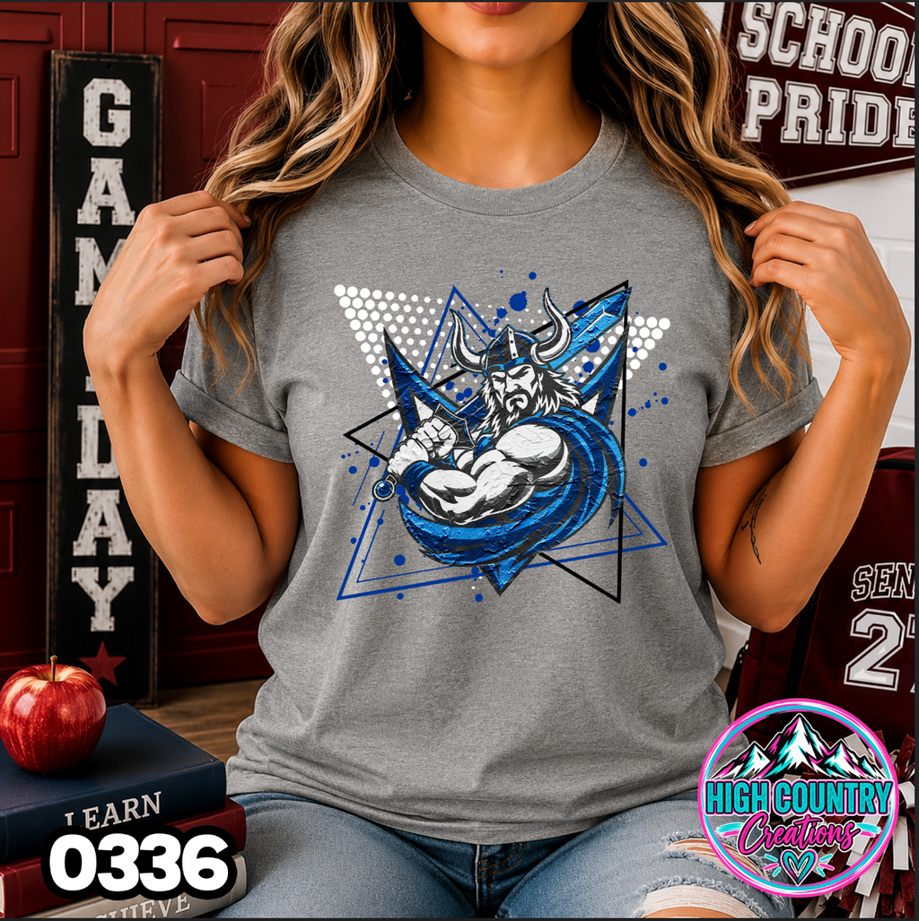 0336 Retro Triangle Mascot Tee
