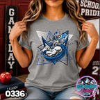 0336 Retro Triangle Mascot Tee