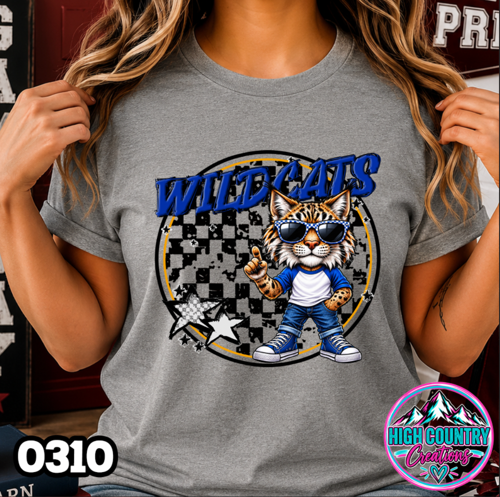 0310 Checkered Kids Mascot Tee