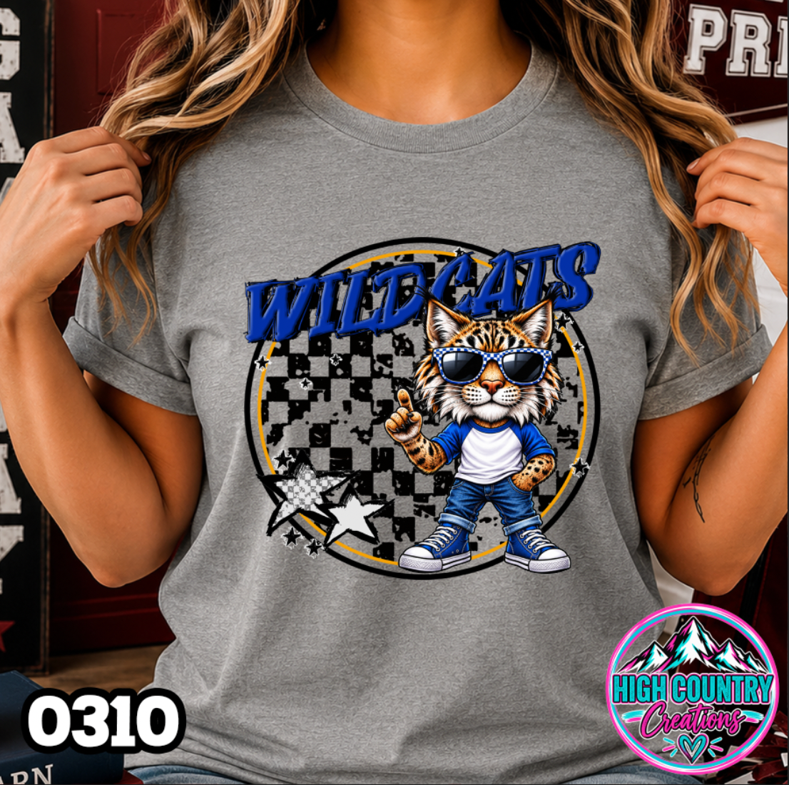 0310 Checkered Kids Mascot Tee