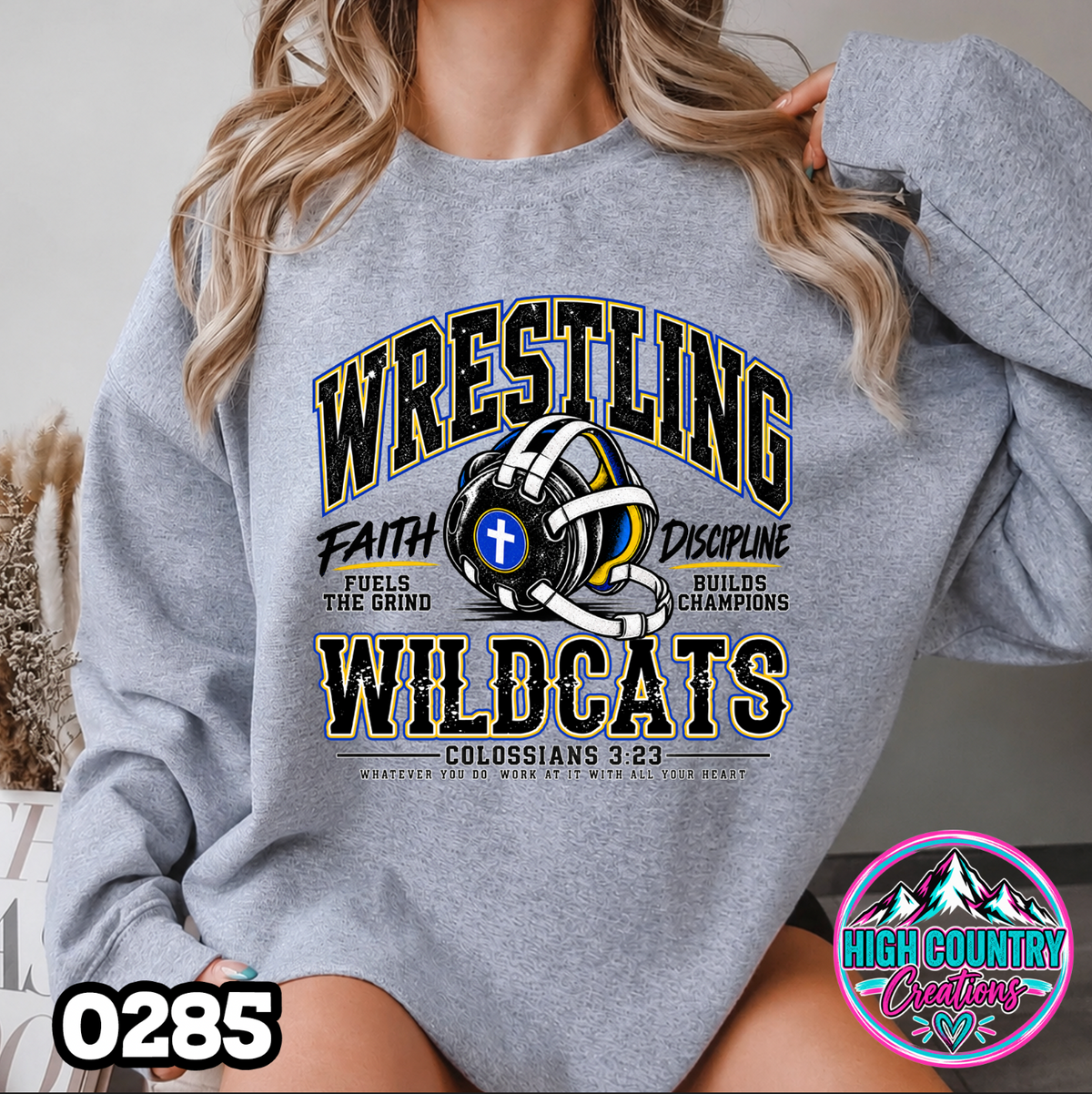 0285 Mascot Wrestling Faith Sweater