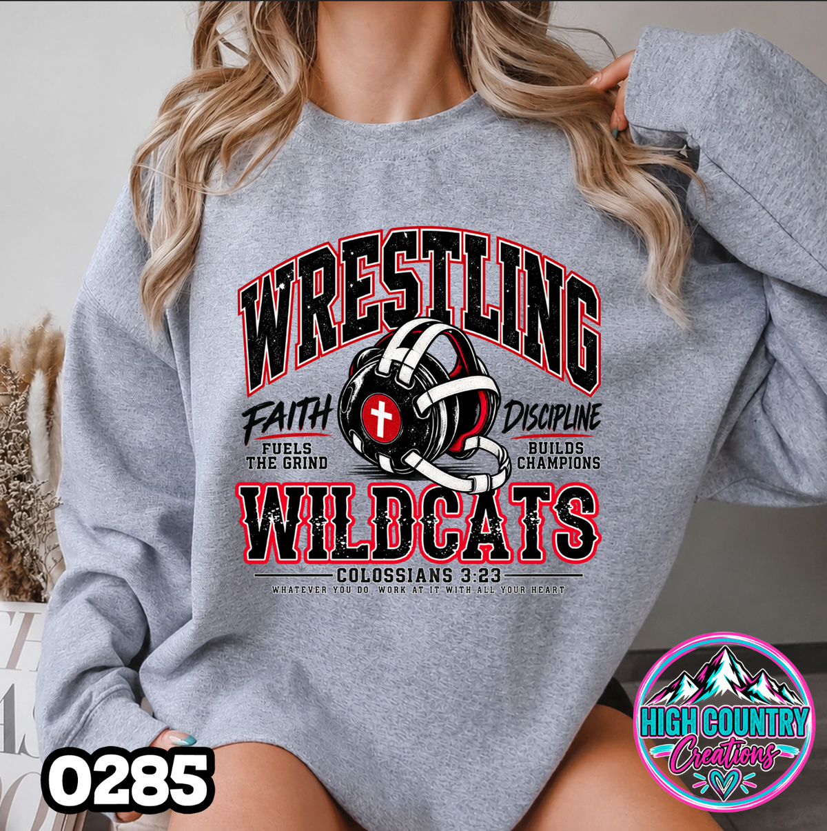 0285 Mascot Wrestling Faith Sweater