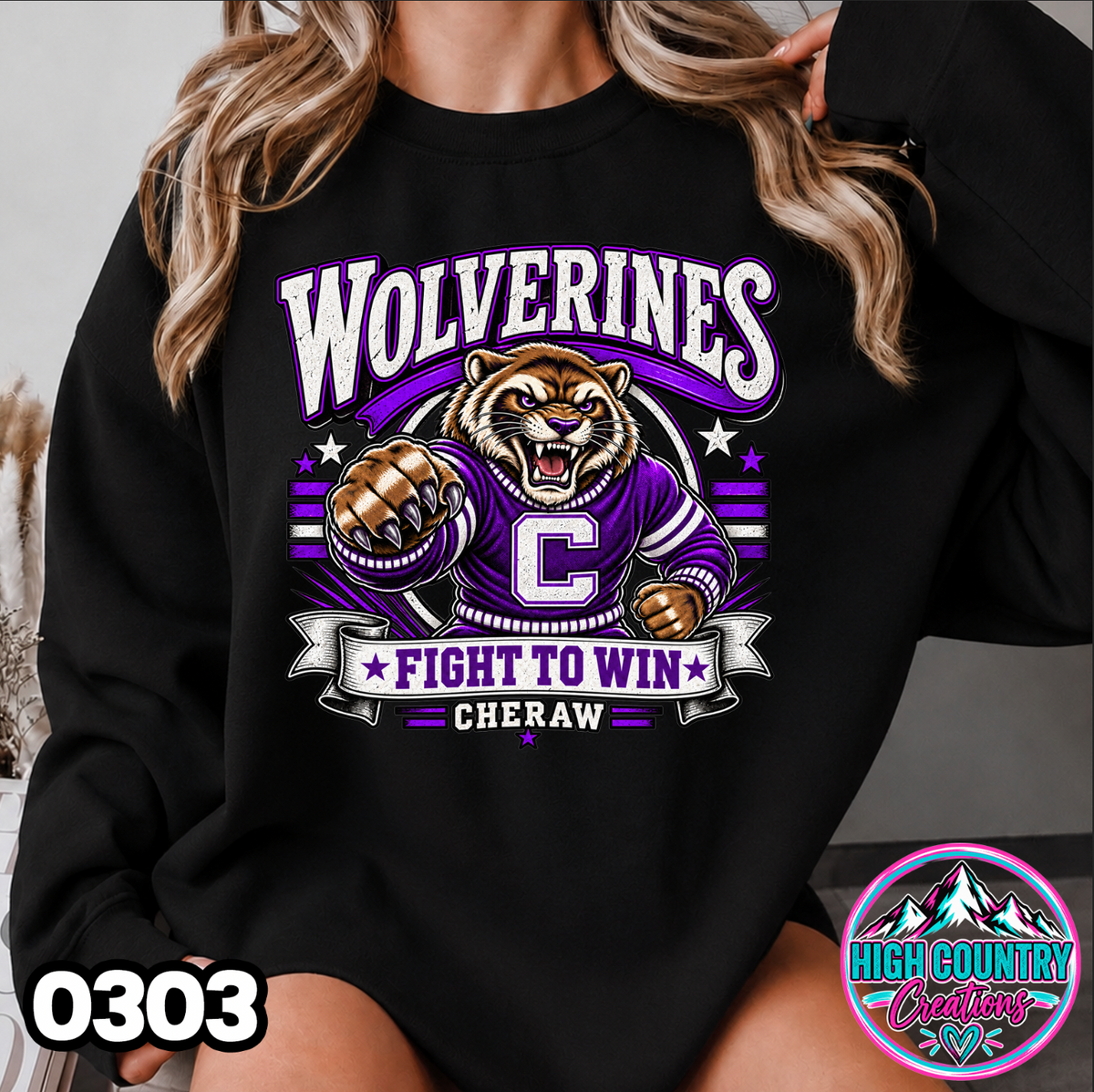 0303 FIGHT TO WIN MASCOT SWEATER