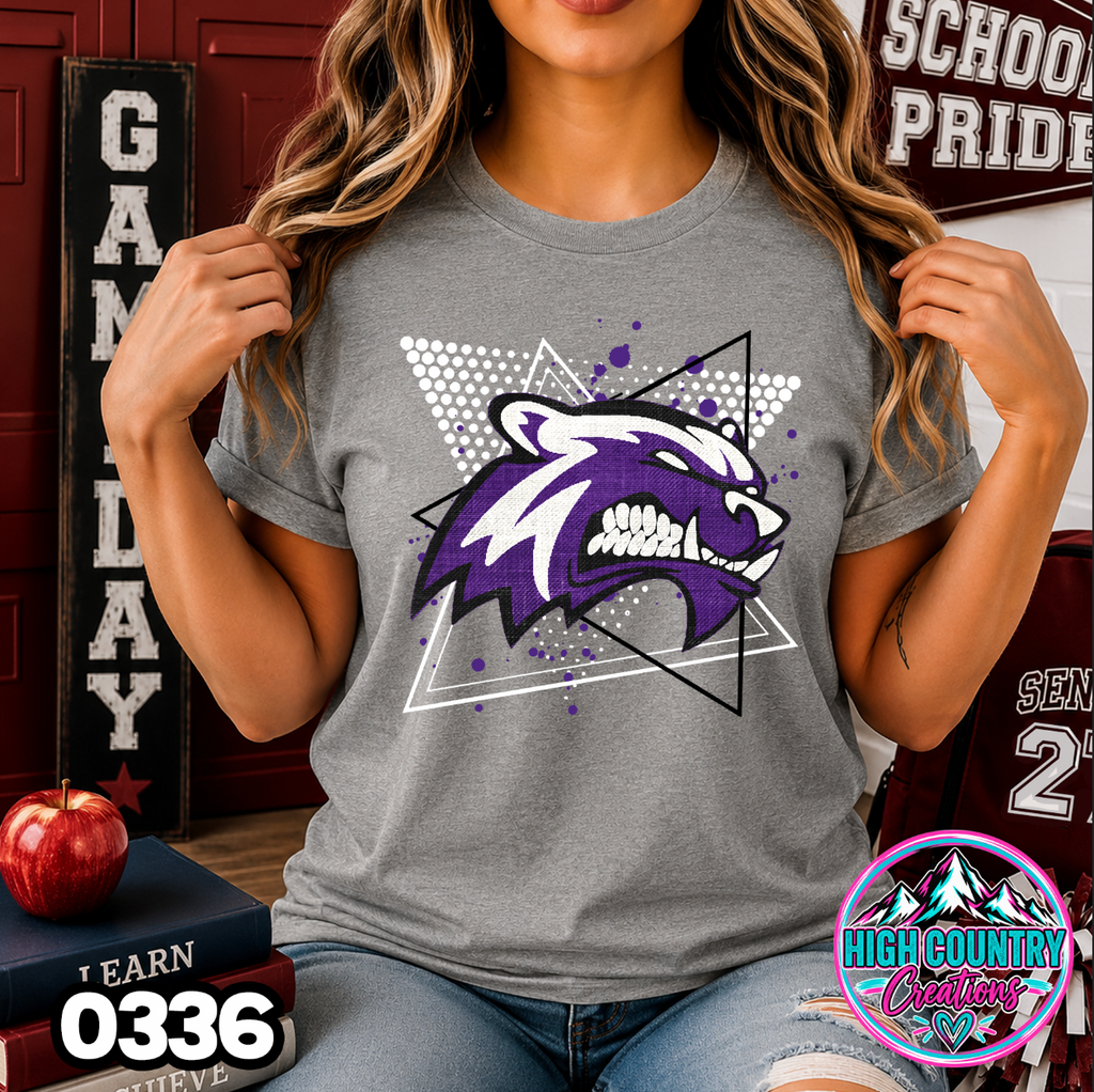 0336 Retro Triangle Mascot Tee