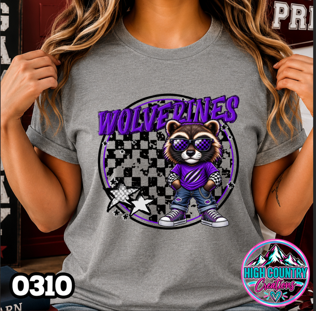 0310 Checkered Kids Mascot Tee